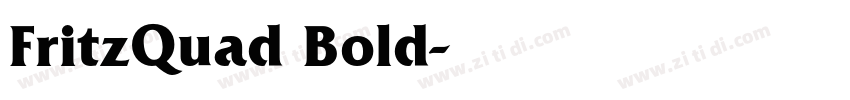 FritzQuad Bold字体转换
